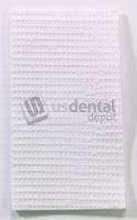 TIDI - Tidi Patient Bibs WHITE 17in  x 18in  3-Ply Paper/1-Ply Poly 500/Cs. Plain Rectangle - # 917411