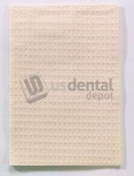 TIDI - Tidi Choice - BEIGE Waffle-Embossed Patient Bib (13in  x 18in ) 500/Box. 2-Ply - # 917467