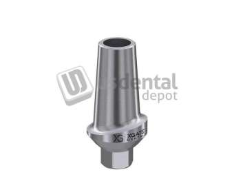 XGATE - IntHex Straight anatomic abutment- H1mm - Hex 2.42mm - 3.5mm D  - #USAR-5001 - #USAR-5001 - COMPATIBILITY ZIMMER- MIS- AB - Adin- Alpha Bio- Cortex, Implant direct ( Legacy ), Bio Horizon, AlLIsraeli Internal Hex -