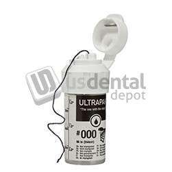 ULTRADENT - Ultrapak #000 Retraction Cord Plain Knitted, 8ft (244 cm) cord per bottle. #000 ( Non-Impregnated ) - #137