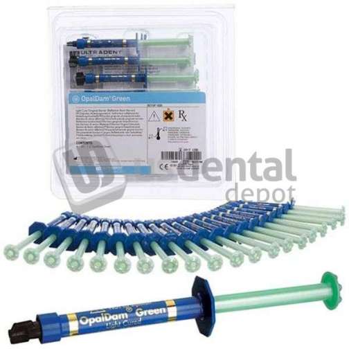 ULTRADENT - OpalDam GREEN 20pk - 1.2 ml Syringes. Liquid dam, resin barriers used to isolate - #1826-U