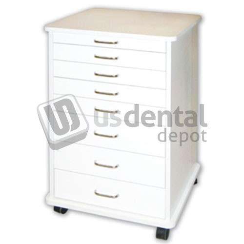TPC - Doctor's Mobile Cabinet - WHITE. Dimensions: 21.5in W x 19in D x 32in H. Unit has - #TMC-140-W