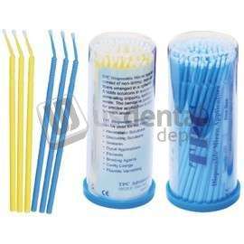 TPC -  Disposable Micro Applicators - Yellow/Blue - Fine tips. Box of 4 x 100 - # M6500-F