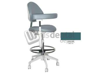 TPC - Mirage Assistant's Stool - Grey Teal Color. Featuring Abdominal Support - #AS-1101GT