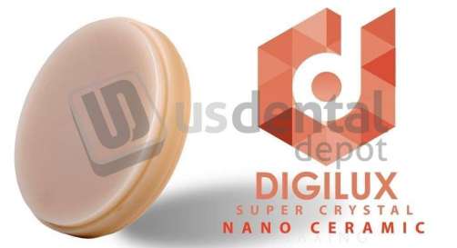 DIGILUX SUPER CRYSTAL Hybrid Ceramic MULTILAYER ( ML )  Disc 98.5mm LT B1 x 20mm Zirc-Na-Noceramic CAD/CAM- #