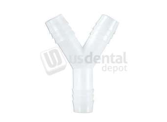 Plasticin Yin  Connector, 1/2in  x 1/2in  x 1/2in , Barbed, Poly - #P-1853  ( Plastic ) 