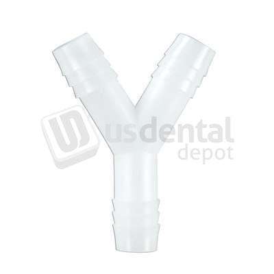 Plasticin Yin  Connector, 1/2in  x 1/2in  x 1/2in , Barbed, Poly - #P-1853  ( Plastic ) 