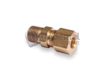 Tube To Pipe Male Compression Connector, 1/4in Tube x 1/8in pipe - #P-1617