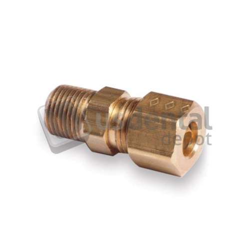 Tube To Pipe Male Compression Connector, 1/4in Tube x 1/4in pipe - #P-1550