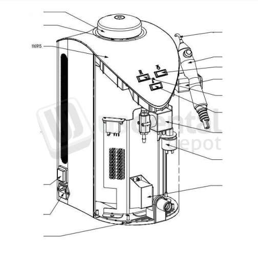 AMANN GIRRBACH - cover with 2 threaded connections - # 116915