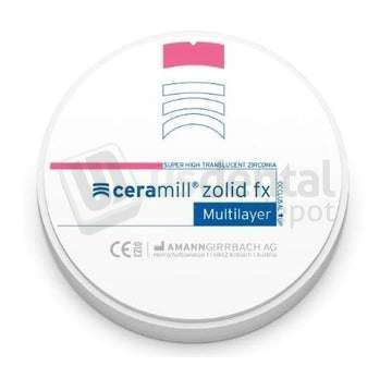 AMANN GIRRBACH - Ceramill ZOLID FX ML D3/D4 98x14 N - Multi-Layer Zirconia discs #761812