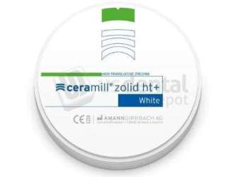 AMANN GIRRBACH - Ceramill Zolid HT+ WHITE 71x16 - Monolayer Zirconia discs #766012