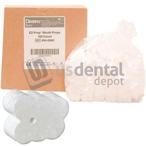 DENTSPLY - EZ-Prop Mouse Props 100pk  Disposable non-elastic styrofoam mouth props help - #540900