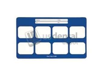 DENTSPLY - Perfect Pocket Film Mounts Vinyl/BLUE 2-Rows- 8 Window Horizontal- Size 2- box - #81-6081