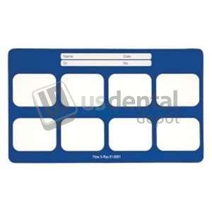 DENTSPLY - Perfect Pocket Film Mounts Vinyl/BLUE 2-Rows- 8 Window Horizontal- Size 2- box - #81-6081