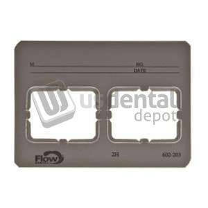 DENTSPLY - GreyLight Film Mounts Plastic/Grey 2 Window Horizontal- Size 2- box of 100 - #602-203G