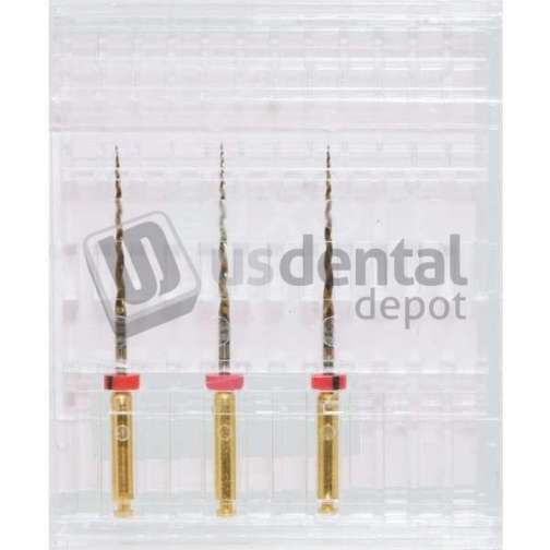 DENTSPLY - Next Gold Endodontic File 25mm #25-0.06 (Medium) 3pk . Features a convex - #NG-25M