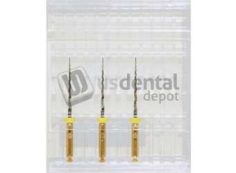 DENTSPLY - Next Gold Endodontic File 21mm #21-0.06 (Small) 3/Pk. Features a convex - #NG-21S