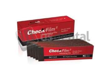 CHECK-FILM II CG05 red/BLACK. Double-sided .0008in  (21 microns)  x 250 Pre-Cut-Ready-to-use Booklets #CG05   Can replaces Accufilm II SO53