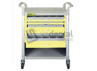 PLASDENT SUPPLY CART YELLOW (Available in WHITE, Sky BLUE, YELLOW, RED, Blush PINK ,& Hunny Purple) #SUP34-#