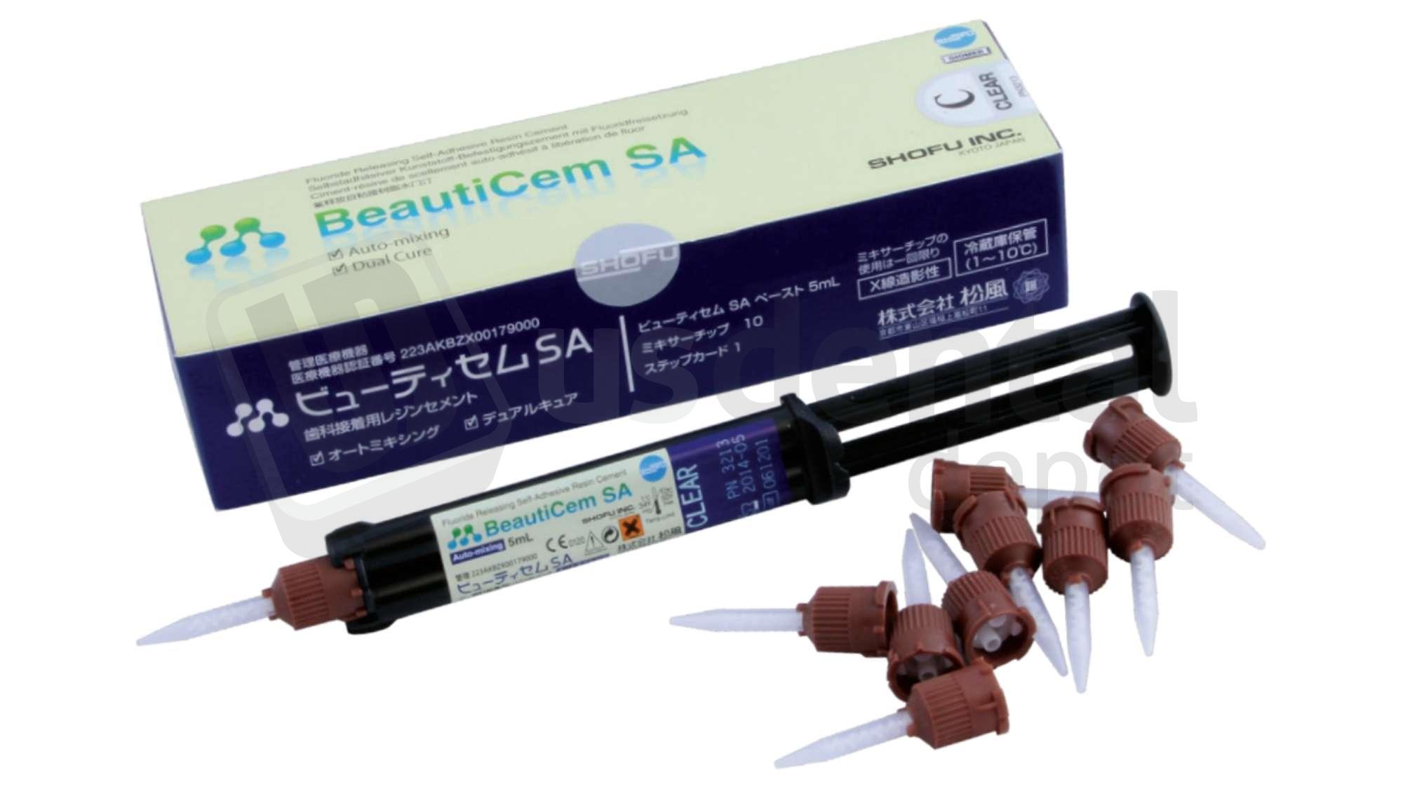 BEAUTICEM DUAL LUTING CEMENT CLEAR SHOFU 3213 US Dental Depot
