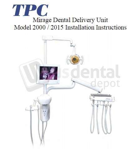 TPC - MIRAGE CHAIR MOUNTED DELIVERY SYSTEM W/CUSPIDOR..(Includes: 2015, 2000-C) - # 2000