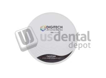 DIGITECH - ML 4D AT Dental Zirconia discs  98.5mm x 20mm A3 Multi-Layer Anterior Translucent #-98.520 4D ATMLA3