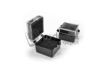 BESQUAL Crown Boxes 1x1in BLACK with CLEAR Lid / BLACK Foam Inserts 1000pk #CB01  #514-001