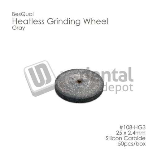 BESQUAL HG3 Heatless wheels GRAY #3 25 x 2.4mm x 50pk #108-101 #108-HG3