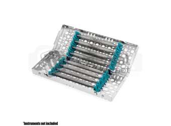 NORDENT - Cassette, Double Sided, Small, 8-instruments, TEAL - Sterlization Cassettes - # CD1-8N2