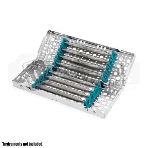 NORDENT - Cassette, Double Sided, Small, 8-instruments, TEAL - Sterlization Cassettes - # CD1-8N2