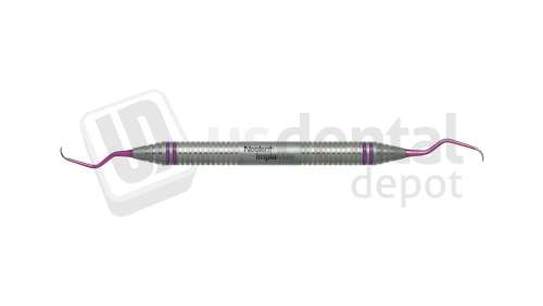 NORDENT - Implant Scaler, DE, Titanium, Impla-Mate Langer #5-6 Micro Mini - DuraLite® ColorRings - Hygiene - # CEISLN5-6MM