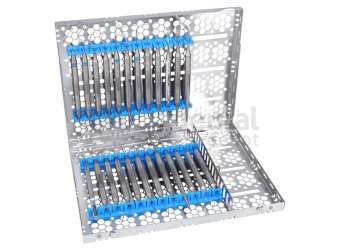 NORDENT - Cassette, Dual Sided 16-instrument Holder Set, Lt. GREEN - Sterlization Cassettes - # CIH16B5