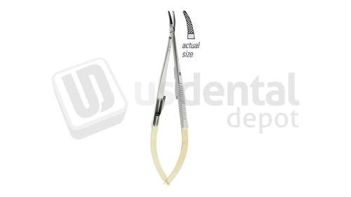 NORDENT - Needle Holder, Carbide, Castroviejo Curved Beaks (5 1/2" / 140mm) - Surgical - # NH4062