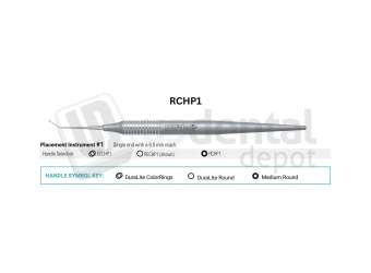 NORDENT - Calcium Hydroxide Placement, SE, #1 Short, Medium Round Handle - Medium Round - Restorative - # RCHP1