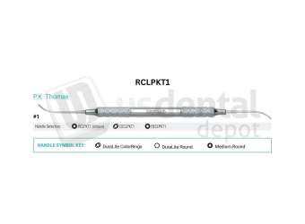 NORDENT - Lab Carver, DE, P.K. Thomas #1, Medium Round Handle - Medium Round - Restorative - # RCLPKT1