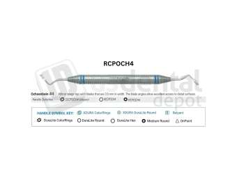 NORDENT - Periodontal Chisel, DE, Ochsenbein #4, Medium Round Handle - Medium Round - Surgical - # RCPOCH4