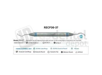 NORDENT - Periodontal Hoe, DE, Rhodes #36-37 - DuraLite® ROUND - Surgical - # RECP36-37