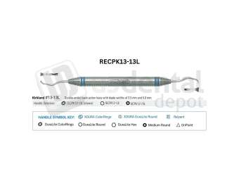 NORDENT - Periodontal Hoe, DE, Kirkland #13-13L - DuraLite® ROUND - Surgical - # RECPK13-13L