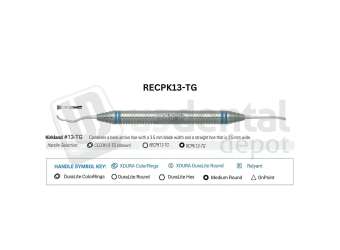 NORDENT - Periodontal Hoe, DE, Kirkland #13-TG - DuraLite® ROUND - Surgical - # RECPK13-TG