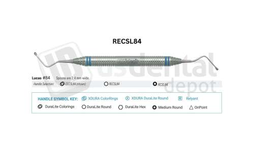 NORDENT - Surgical Curette, DE, Lucas #84 (Small) - DuraLite® ROUND - Surgical - # RECSL84