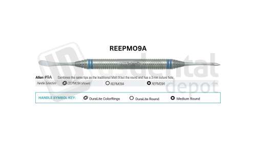 NORDENT - Periosteal, DE, Allen #9A (with suture hole) - DuraLite® ROUND - Surgical - # REEPMO9A