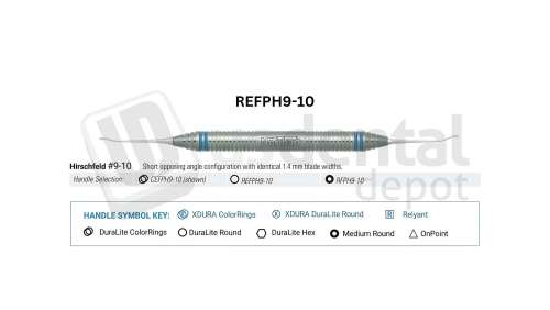 NORDENT - Periodontal File, DE, Hirschfeld #9-10 - DuraLite® ROUND - Surgical - # REFPH9-10