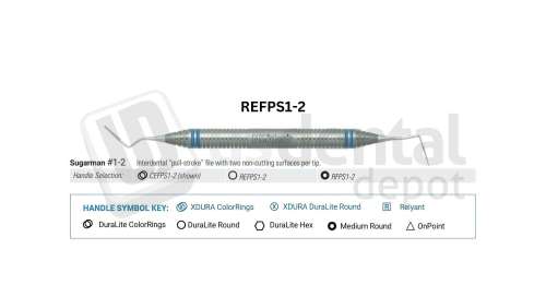 NORDENT - Periodontal File, DE, Sugarman #1-2 - DuraLite® ROUND - Surgical - # REFPS1-2