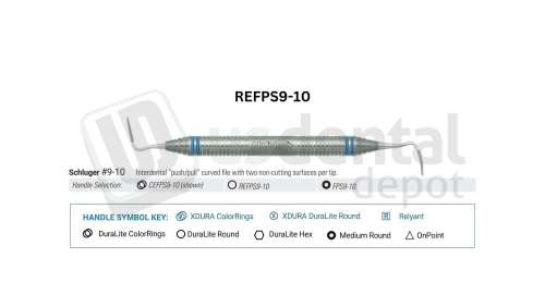 NORDENT - Periodontal File, DE, Schluger #9-10 - DuraLite® ROUND - Surgical - # REFPS9-10