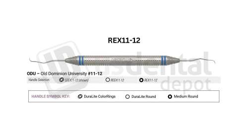 NORDENT - Explorer, DE, Old Dominion University (ODU) #11-12, Medium Round Handle - Medium Round - Diagnostic - # REX11-12