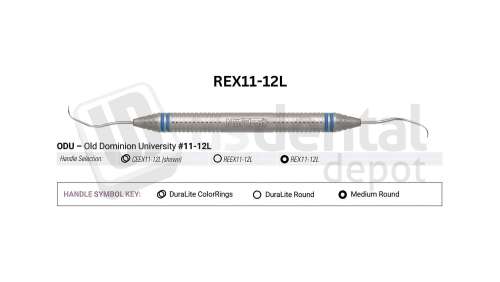 NORDENT - Explorer, DE, Old Dominion University (ODU) #11-12 Long, Medium Round Handle - Medium Round - Diagnostic - # REX11-12L