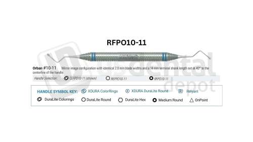 NORDENT - Periodontal File, DE, Orban #10-11, Medium Round Handle - Medium Round - Surgical - # RFPO10-11