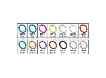 NORDENT - Color Rings, 48 Pack, ASSORTED Colors (4 each) - Other - # RING-A52