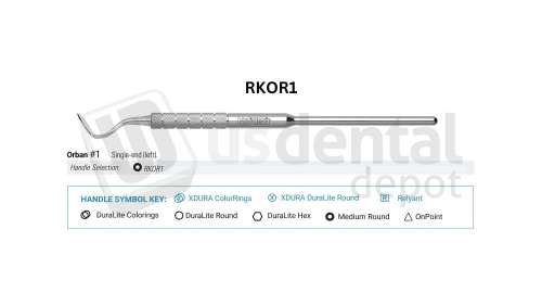 NORDENT - Periodontal Knife, SE, Orban #1, Medium Round Handle - Medium Round - Surgical - # RKOR1